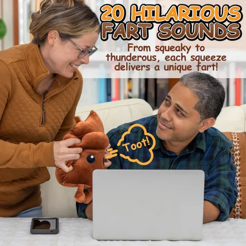 Miniatura 2 de Twiddler Toys Juguetes de Popo Emoji - Fabricante de Sonidos de Pedo - Juguete de Peluche Grande de 11 Pulgadas que Hace 20 Divertidos Sonidos