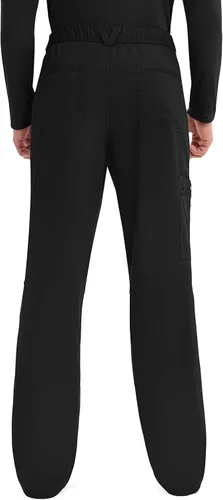 Miniatura 4 de Cherokee Mens Scrub Pants with Cargo Pockets, Two-Way Stretch Modern fit Button Closure with Inside Drawstring Pants - WW140