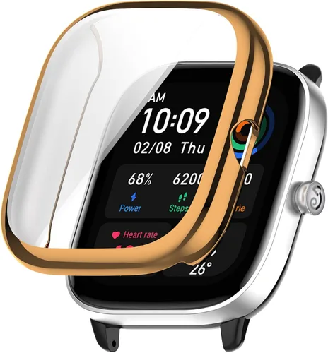 Miniatura 9 de Fundas protectoras de pantalla compatibles con Amazfit GTS 4 Mini, cubierta protectora duradera de TPU de cobertura completa, accesorios para Negro