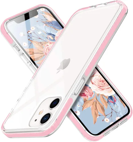 MATEPROX Carcasa para iPhone 12 Pro e iPhone 12, transparente y delgada, a prueba de golpes y caídas, transparencia de cristal