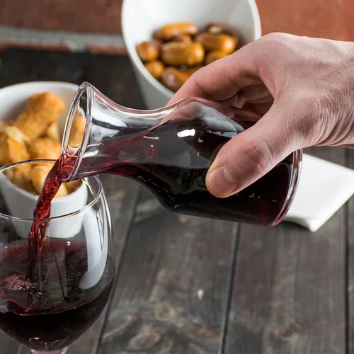 Miniatura 6 de TrueCraftware - Decantador de vino de 9 oz de policarbonato de color transparente Viene en cada uno- Servicio de mesa Jarra de vino Decantador