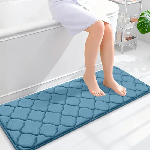 Miniatura 103 de OLANLY Alfombra de Baño de Espuma Viscoelástica de 24 x 16 pulgadas, Ultra Suave y Absorbente, Alfombras de Baño Antideslizantes, Cómodas, Lavables