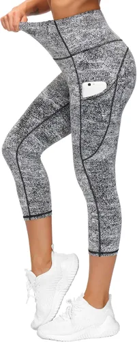 Miniatura 3 de The Gym People - Pantalones deportivos gruesos de tiro alto, con bolsillos y control de abdomen, leggings para entrenar, correr, hacer yoga