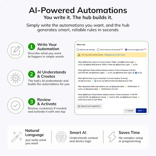 Miniatura 7 de Hubitat Elevation Hub de Automatización del Hogar (Modelo C-8 Pro) Compatible con Alexa, Apple HomeKit, Google Home, Zigbee, Z-Wave, Matter, Aqara