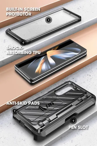 Miniatura 5 de SUPCASE Unicorn Beetle Pro - Funda para Galaxy Z Fold 5 5G (2023), con protector de pantalla integrado y soporte de cuerpo completo de doble capa