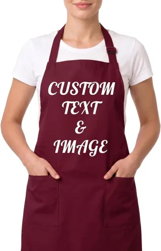 Miniatura 10 de CRAZYDAISYWORLD Delantales de tamaño estándar con diseño de nombre de texto personalizado unisex
