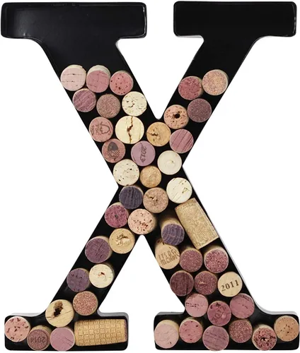 Miniatura 31 de Made Easy Kit Letra de metal para corchos de vino, monograma para atesorar recuerdos y soporte con kit de montaje en pared gratuito A-Z