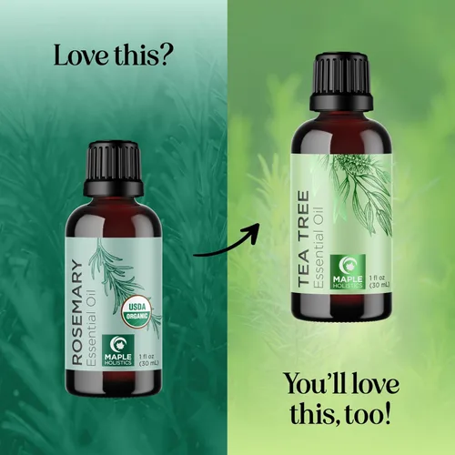 Miniatura 7 de Aceite de romero orgánico certificado para el cabello, aceite esencial de romero orgánico puro USDA para cabello, piel y uñas, además