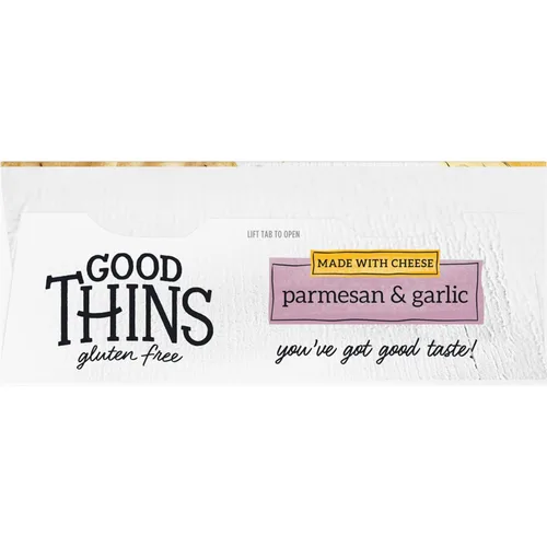 Miniatura 16 de GOOD THINS Snacks de arroz y queso con parmesano y ajo, galletas sin gluten, galletas a granel, 6 cajas de 3.5 onzas