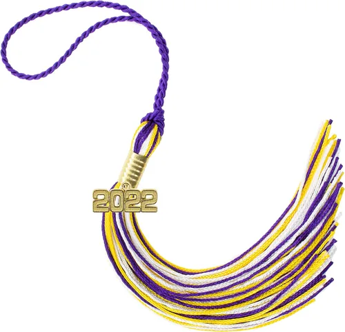 Miniatura 605 de Borla de graduación Aqua 2022, todos los colores escolares disponibles, fabricada en Estados Unidos