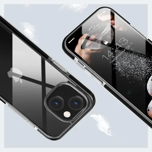 Miniatura 3 de MATEPROX Compatible con iPhone 14, transparente, delgada, transparente, a prueba de golpes, para iPhone 14 de 6.1 pulgadas 2022 (negro)