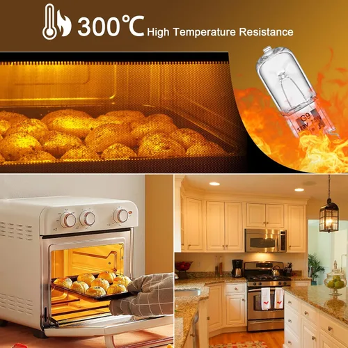Miniatura 2 de W10709921 - Bombilla para horno microondas Whirlpool, resistente a altas temperaturas a 572.0 °F, bombilla G9 de 120 V 25 W, compatible