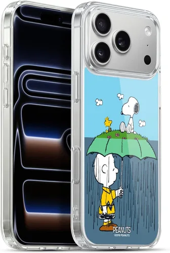 Miniatura 232 de Head Case Designs Funda de gel con licencia oficial de Peanuts Snoopy & Woodstock Halfs and Laughs [protección de grado militar] compatible