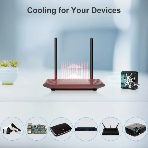 Miniatura 4 de ELUTENG Ventilador USB de 40 mm con control de 3 velocidades, ventilador USB de 5 V, 5300 RPM máx., ventilador de flujo alto VR, ventilador