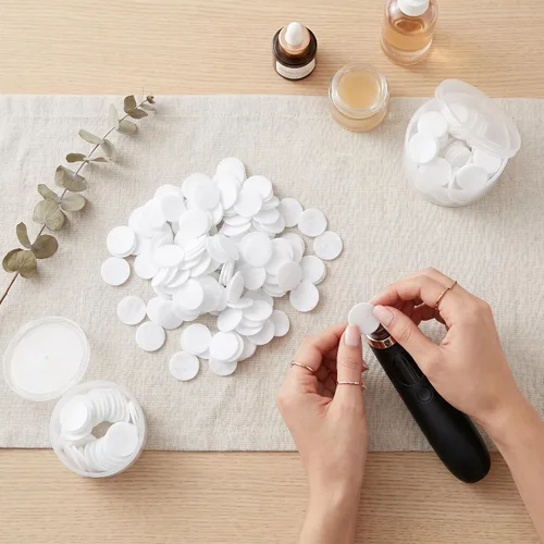 Miniatura 5 de Accesorios - 100 filtros redondos de algodón para máquina de eliminación de puntos negros, filtros de vacío facial de repuesto (0.984 in)
