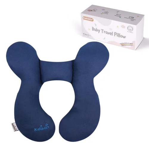 KAKIBLIN Almohada de viaje para bebé, almohadas mejoradas para el cuello del bebé para asiento de automóvil, almohada de apoyo para cuello infantil