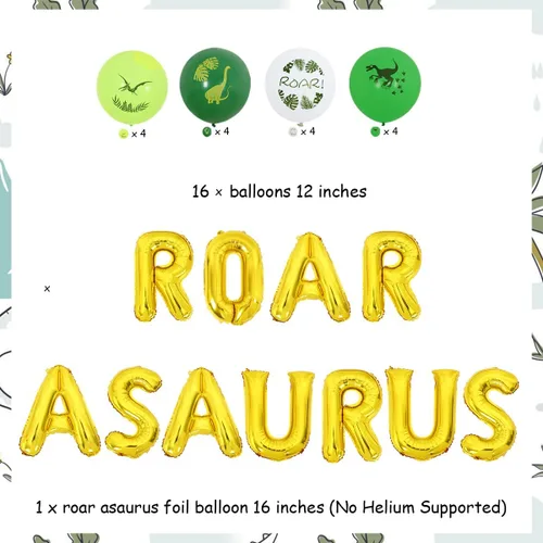 Miniatura 6 de Decoraciones de cumpleaños de One a Saurus, decoraciones de primer cumpleaños con temática de dinosaurio con rugido de Oneasaurus, globos