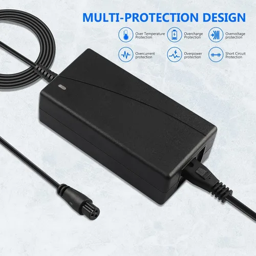 Miniatura 6 de Adaptador de corriente de 0.31 pulgadas 42V 2A con conector en línea de 3 clavijas para Dirt Quad, Pocket Mod, Sports Mod 36V Fuente de alimentación