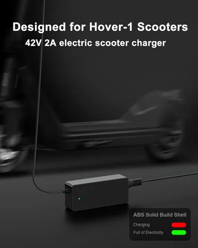 Miniatura 6 de VHBW Cargador eléctrico de scooter de 42 V 2 A, compatible con scooters de batería Hover-1 de 36 V (Highlander, Dynamo, Gambit, Helios y más)