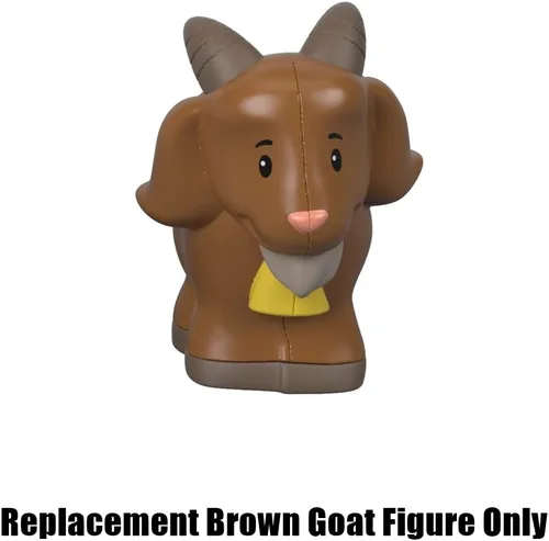 Miniatura 5 de Pieza de repuesto para el juego Fisher-Price Little People Farm Animal Friends - GFL21 ~ Figura de repuesto de cabra marrón