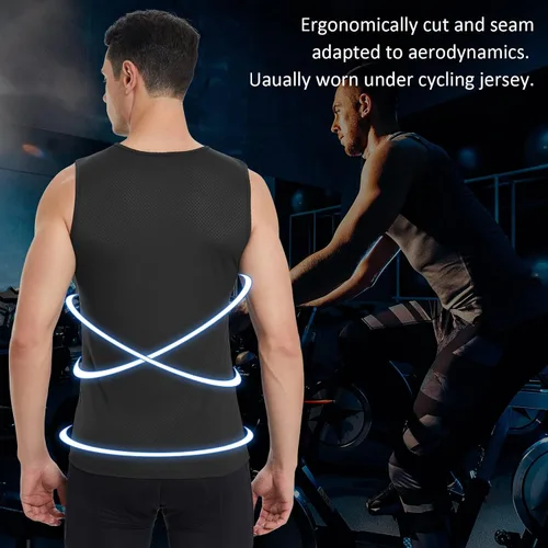 Miniatura 5 de BALEAF Camiseta sin mangas para hombre, de secado rápido, para ciclismo, para correr, transpirable, para correr, camiseta sin mangas