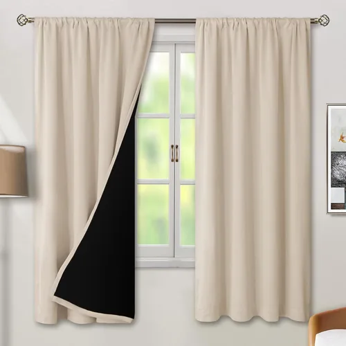 Miniatura 19 de BGment - Cortinas opacas para sala de estar de 63 pulgadas de largo, juego de 2 paneles, cortinas para oscurecer toda la habitación, cortinas
