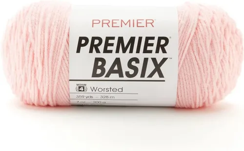 Miniatura 25 de Premier Yarns Basix, hilo de estambre sólido, hecho de acrílico, hilo ideal para ganchillo y tejer, Pecan, 359 yardas 1115-35 Pecan
