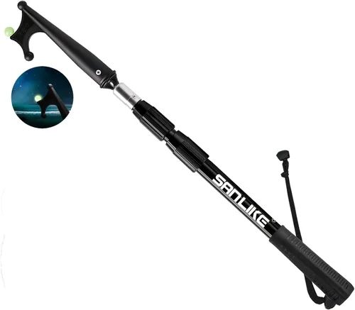 Miniatura 9 de SANLIKE Telescoping Boat Hook for Docking, Floating Fiberglass Dock Hook with Luminous Bead, Twist-Lock Extension Pole, Non-Slip Handle, Rustproof