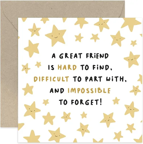 Miniatura 7 de Old English Co. - Tarjeta de despedida de estrellas divertidas para jefe – Tarjeta de despedida «Imposible de olvidar» para él o ella