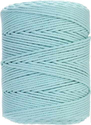 Miniatura 78 de Cuerda de macramé 4 mm x 328 yardas Natural Cuerda de algodón para macramé Cuerda de macramé colorida Cordón de algodón suave Suministros de macramé