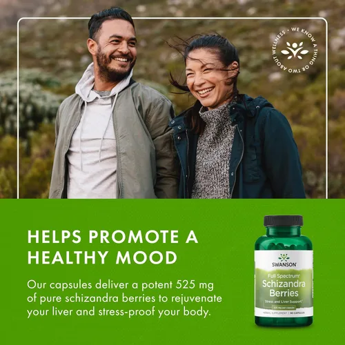 Miniatura 6 de Swanson Full Spectrum Schizandra Berries - Suplemento de hierbas que promueve el apoyo al estrés y la salud del hígado - Ayuda a facilitar el cuerpo