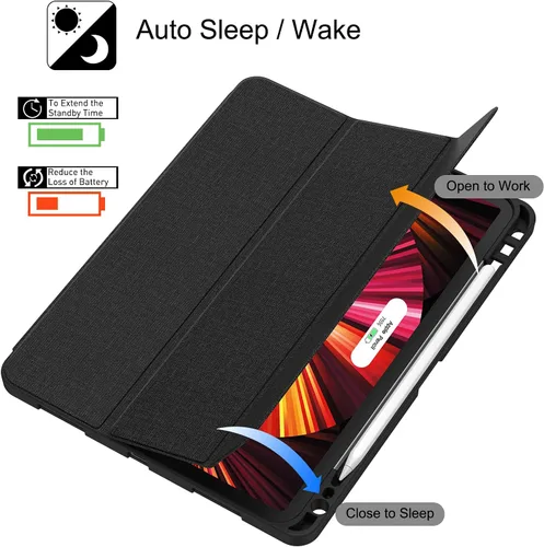 Miniatura 8 de Soke Funda para iPad Pro 11 (M2) 2022/2021/2020 con soporte para lápices