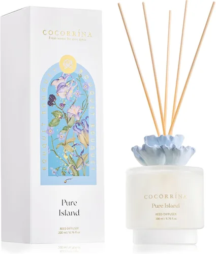 Miniatura 8 de COCORRÍNA Difusor de Varillas con Flor de Yeso - Aroma de Ropa Limpia, Aceite de 6.76 oz con 8 Varillas, Fragancia de Larga Duración para el Hogar