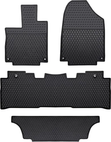 Alfombrillas de coche a medida para Honda Odyssey 2018-2025, resistentes a todo tipo de clima, de goma, revestimientos de suelo para auto, Todo negro