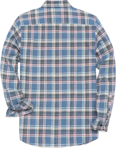 Miniatura 2 de Dubinik Flannel Shirt for Men Casual Button Down Work Soft All Cotton Lightweight Flannel Mens Plaid Shirts Long Sleeve