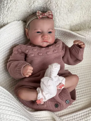 iCradle Muñeca de bebé realista Reborn de 19 pulgadas, 18.9 in, cuerpo suave, muñeca recién nacida, hecha a mano, juguete para niños pequeños a