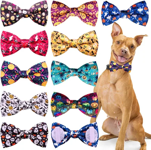 Miniatura 19 de PET SHOW Paquete de 10 corbatines de cumpleaños para perros pequeños, accesorios de collar deslizante para cachorros, gatos, mascotas, corbatines