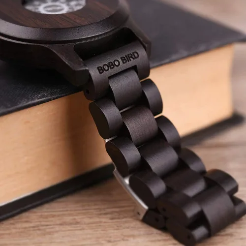 Miniatura 3 de BOBO BIRD Mens único moda clásico casual retro madera relojes lujo marca cuarzo relojes