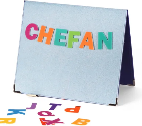 CHEFAN Tablero de fieltro plegable para niños pequeños 22 x 13, tablero de franela independiente para niños, exhibición de narración para aulas