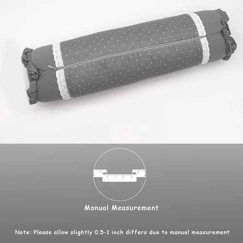 Miniatura 4 de Almohada cervical con relleno de cáscaras de trigo sarraceno para apoyo del cuello y alivio del dolor, almohada cervical cilíndrica para dormir