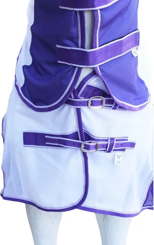 Miniatura 3 de Challenger Caballo Scrim Verano Primavera Flujo de aire Malla Mosca Hoja Cuello Blanco Púrpura 73154