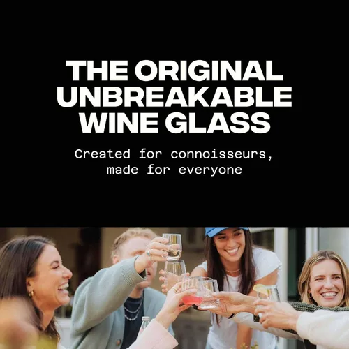 Miniatura 2 de GOVINO Copas de vino de plástico irrompibles – Cristalería Tritan irrompibles sin tallo, tazas elegantes que parecen vidrio, 12 onzas, juego de 2