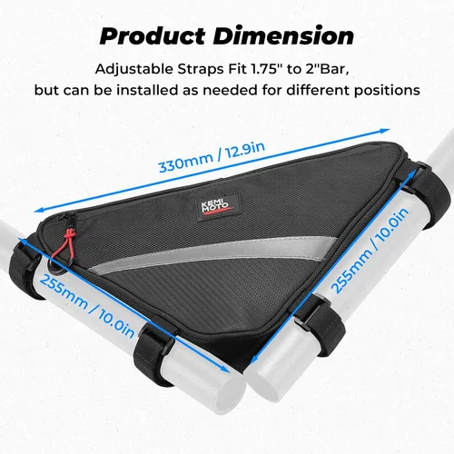 Miniatura 9 de Bolsa de almacenamiento triangular para barra de protección KEMIMOTO UTV, bolsa universal resistente al agua para techo/puerta/reposabrazos lateral