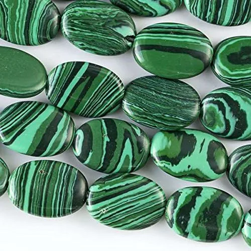 Miniatura 6 de Cuentas de jade chino, 0.394 x 0.551 in, ovaladas lisas, de 8.0 in