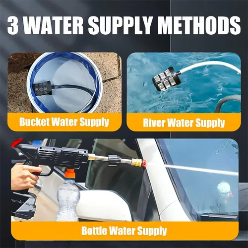 Miniatura 4 de Lavadora portátil a presión, 2026 nueva lavadora a presión inalámbrica 2.0, 435PSI limpiador de alta presión de agua de mano, batería de 12000 mAh