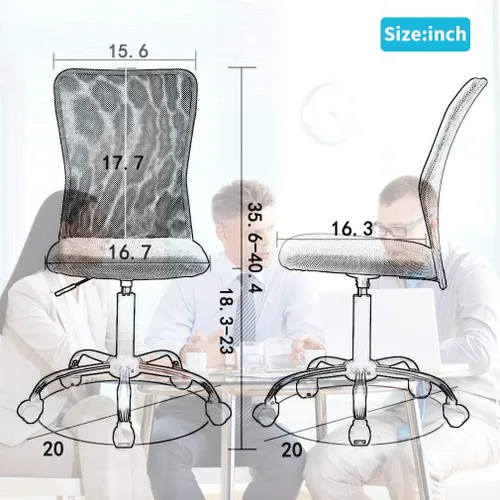 Miniatura 2 de Silla de oficina ergonómica de escritorio, silla ejecutiva con respaldo de malla, giratoria para juegos, silla moderna y ajustable de altura