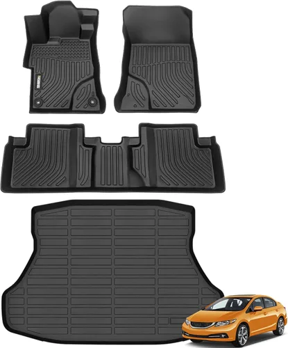 Miniatura 116 de Tapetes de piso para todo clima y forro de carga con respaldo para Chevrolet Suburban de 7 asientos 2021-2025 / GMC Yukon XL de 7 asientos