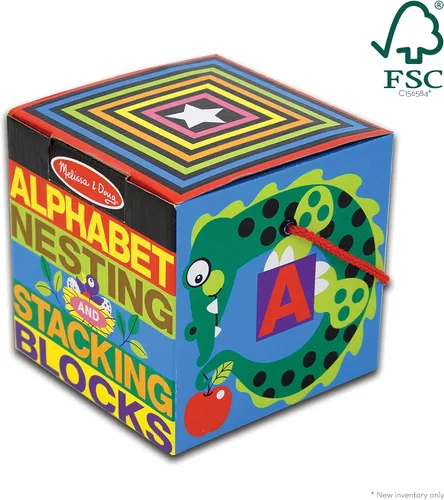 Miniatura 5 de Bloques para montar de Melissa & Doug deluxe, 10 piezas con alfabeto