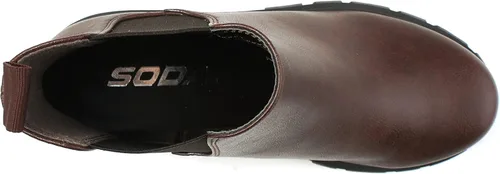 Miniatura 5 de Soda Pioneer - Botines Chelsea de tacón bajo para mujer, con doble elástico