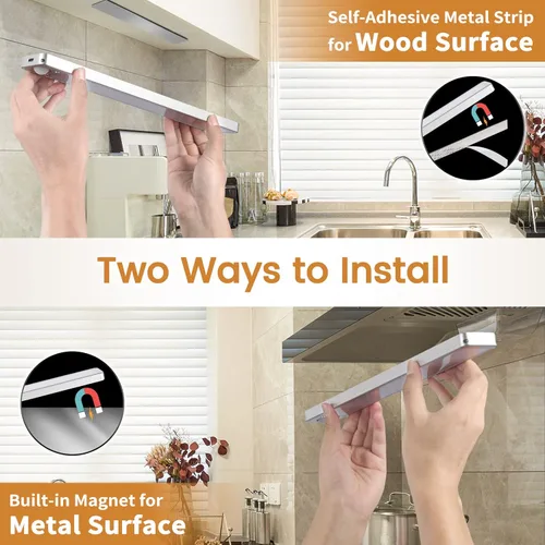 Miniatura 6 de Luces para debajo del gabinete, luces recargables debajo del mostrador para cocina, 188 luces LED con sensor de movimiento para interiores